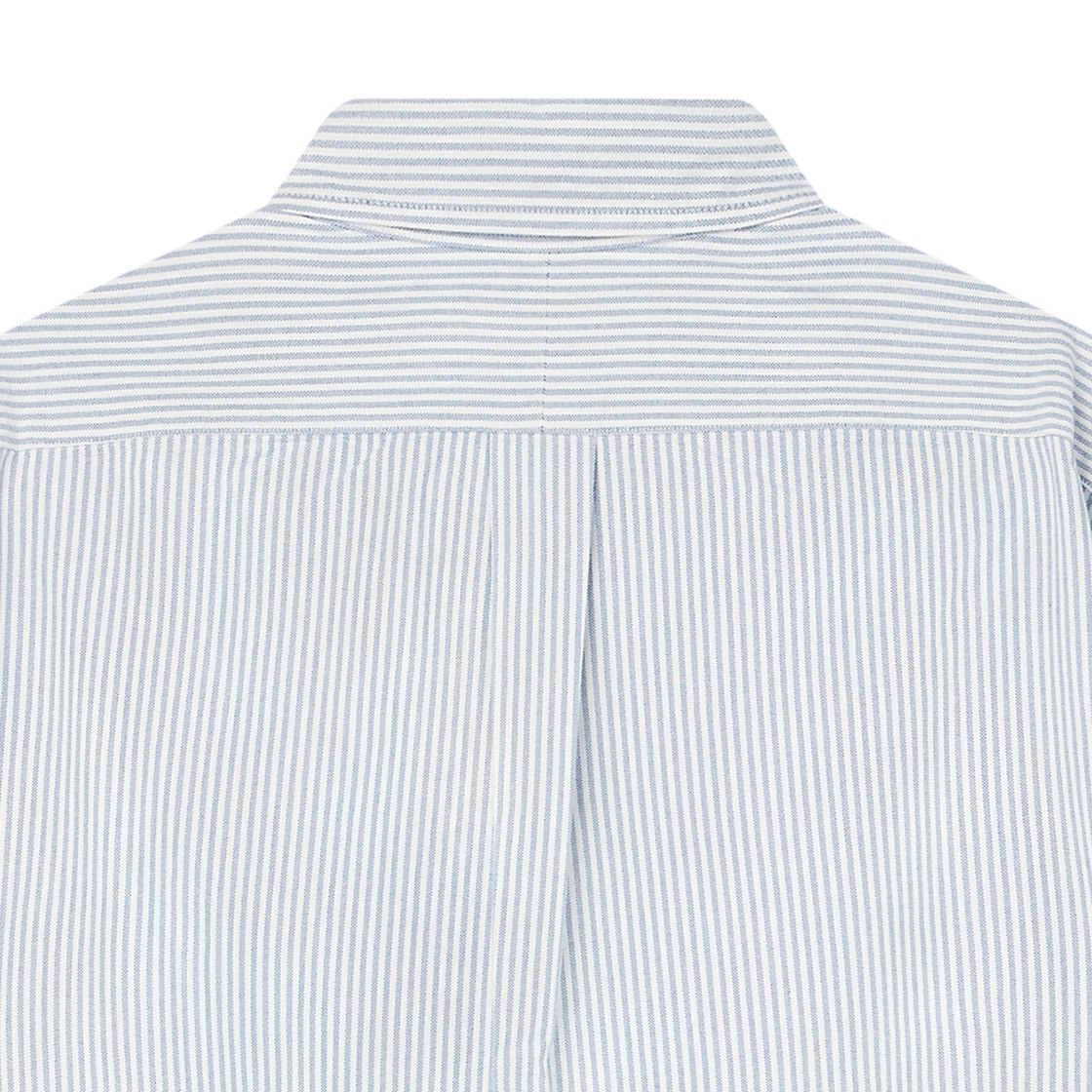[10%적립] 폴로 랄프 로렌 커스텀핏 옥스포드 셔츠 블루 화이트 스트라이프 - 26SS([10%적립] Polo Ralph Lauren Custom Fit Oxford Shirt Blue White Stripe - 26SS) - 4