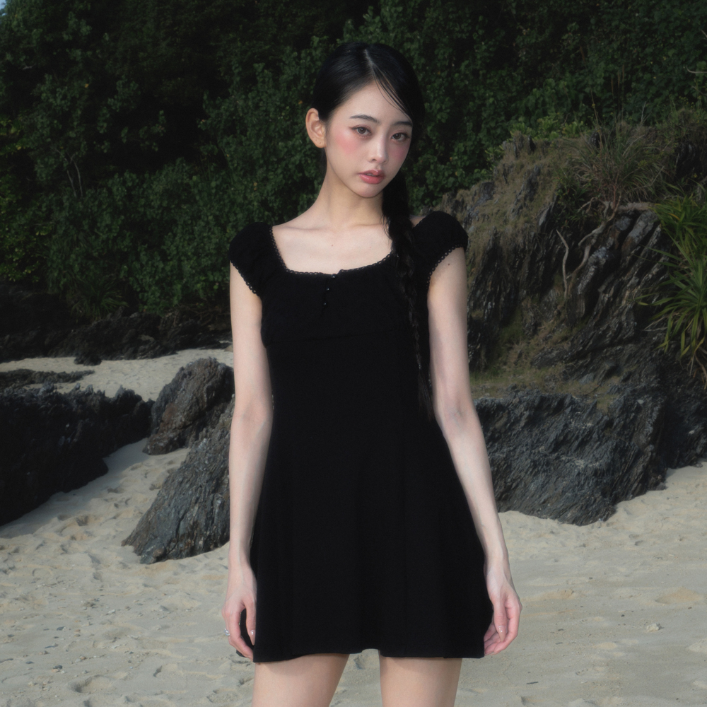 로제프란츠 플라워 펀칭 미니 드레스 블랙(Rosefrantz Flower Punching Mini Dress [Black]) - 3