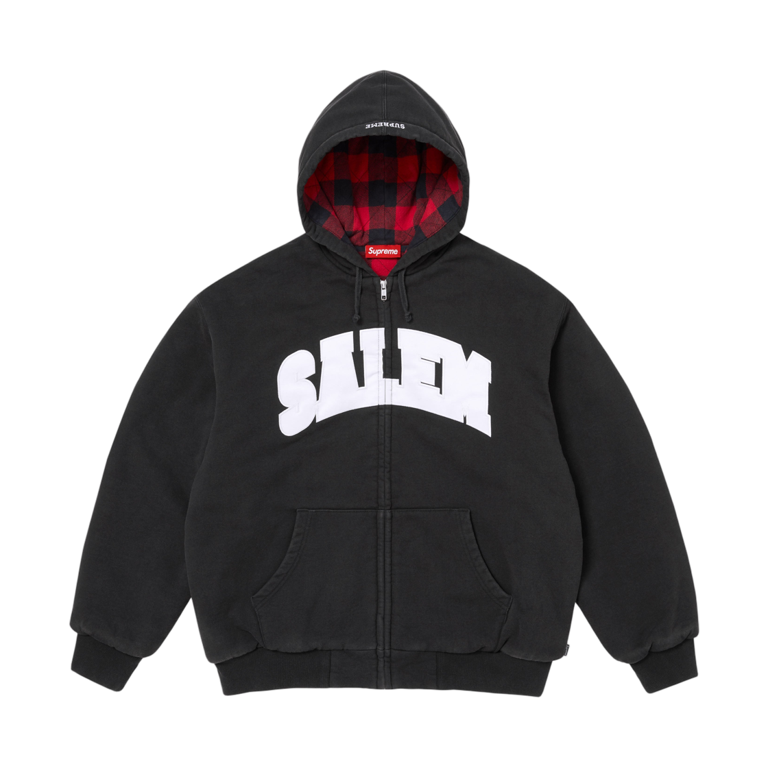 - Supreme x Salem Zip Up Hooded Sweatshirt Black - 26SS