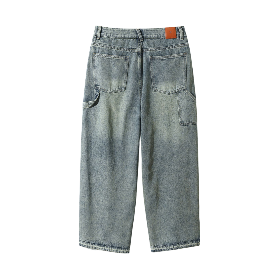 디미트리블랙 바이오 워싱 와이드 카펜터 데님 팬츠 더스트 인디고(Dimitri Black Bio Washing Wide Carpenter Denim Pants Dust Indigo) - 2