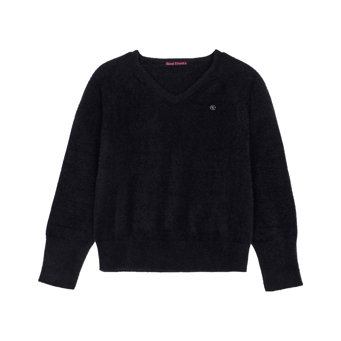 로제프란츠 퍼 브이넥 니트 블랙(Rosefrantz Fur V-neck Knit [Black]) - 1