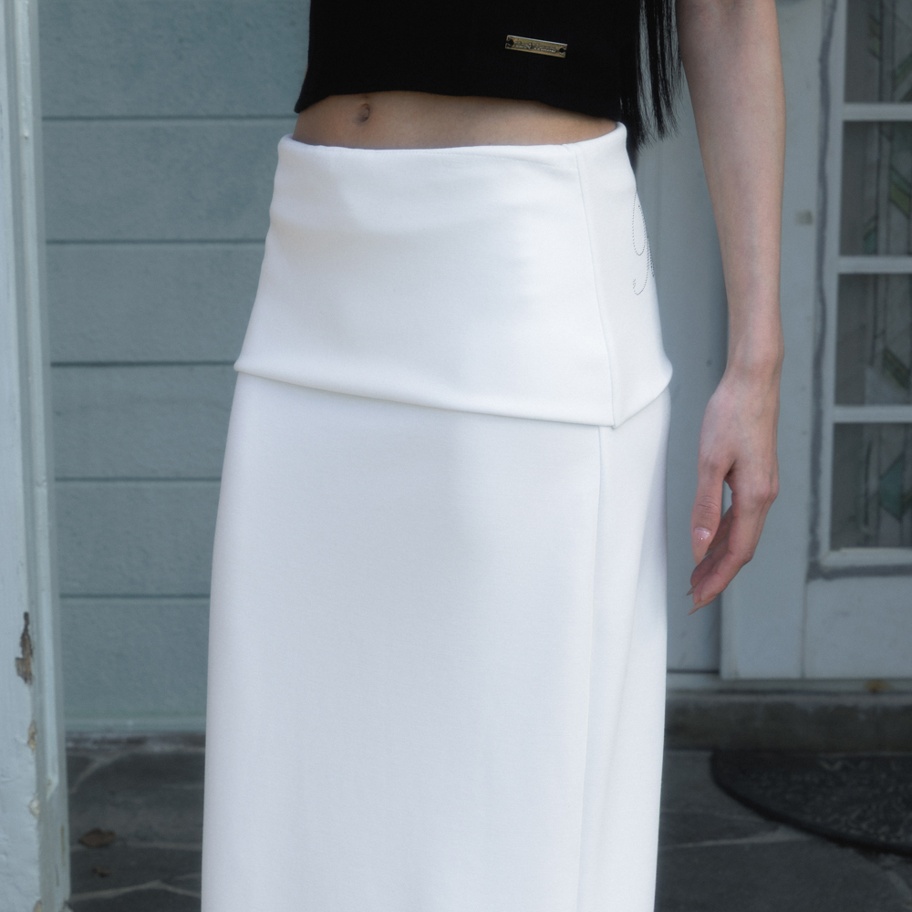 로제프란츠 폴딩 웨이스트 맥시 롱 스커트 아이보리(Rosefrantz Folding Waist Maxi Long Skirt [Ivory]) - 5