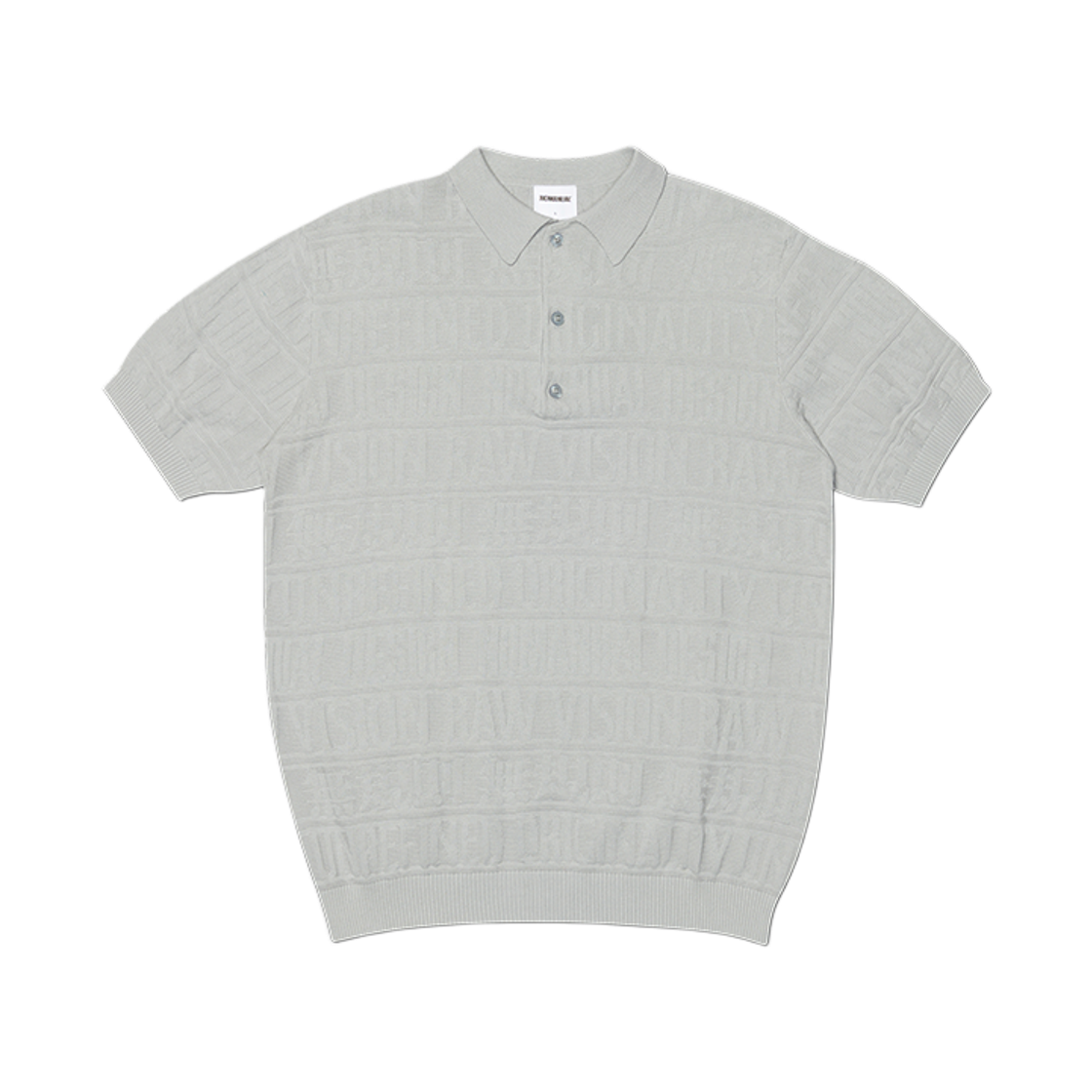 NMSS62TS35GRY NOMANUAL M.F Jacquard Polo Shirt Gray