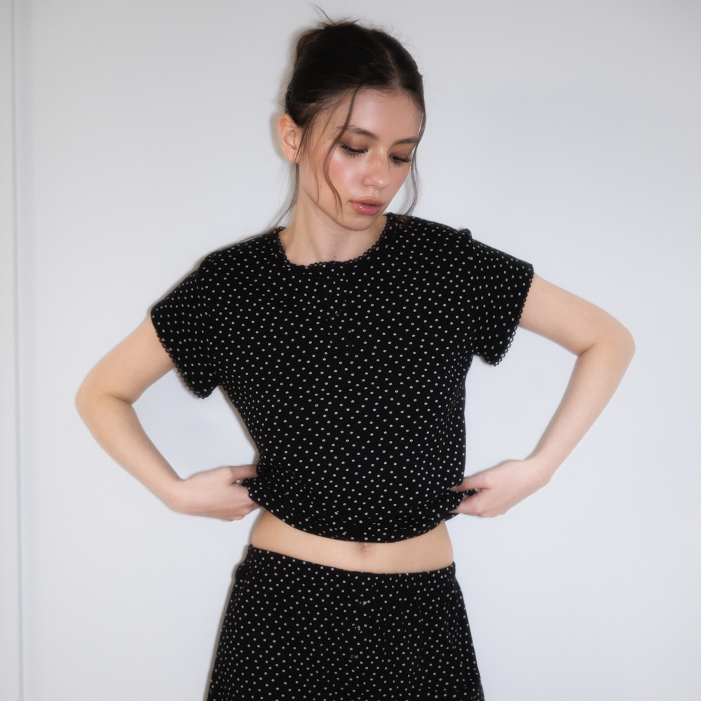 로제프란츠 로즈 앤 베리 라운지 티셔츠 블랙(Rosefrantz Rose & Berry Lounge T-shirt [Black]) - 4