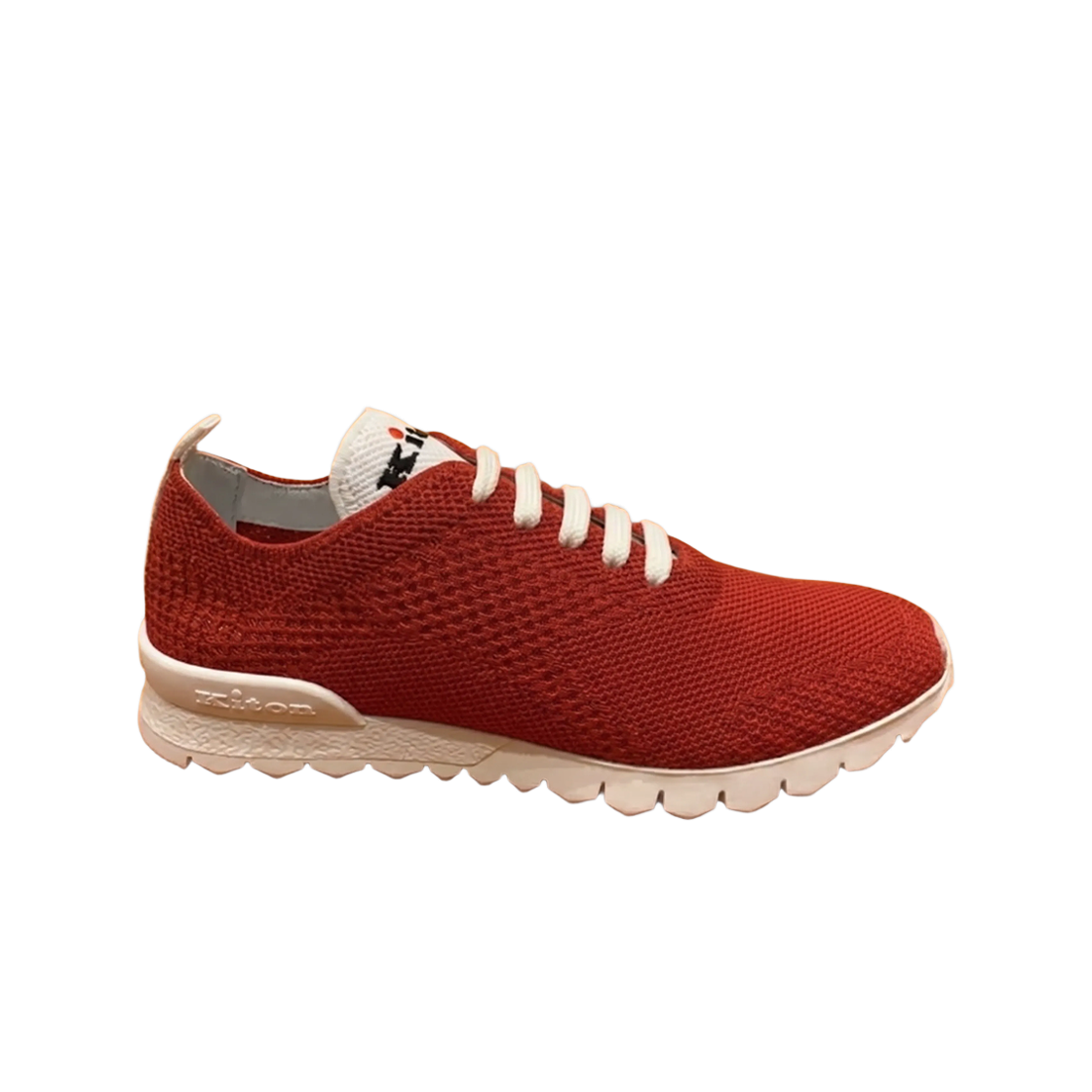 (W) 키톤 코튼 메쉬 스니커즈 레드((W) Kiton Cotton Mesh Sneakers Red) - 1