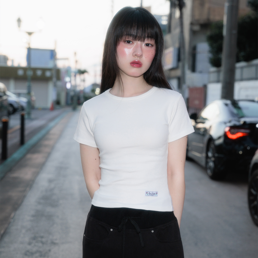 로제프란츠 에센셜 로즈 라벨 티셔츠 아이보리(Rosefrantz Essential Rose Label T-Shirt [Ivory]) - 3