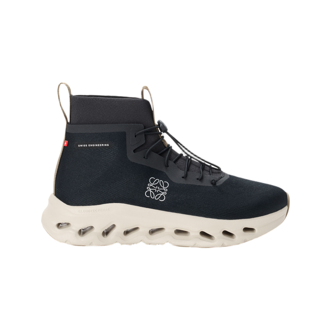 (W) 로에베 x 온 러닝 클라우드틸트 하이 블랙 오트밀 올리브((W) Loewe x On Running Cloudtilt Hi Black Oatmeal Olive)
