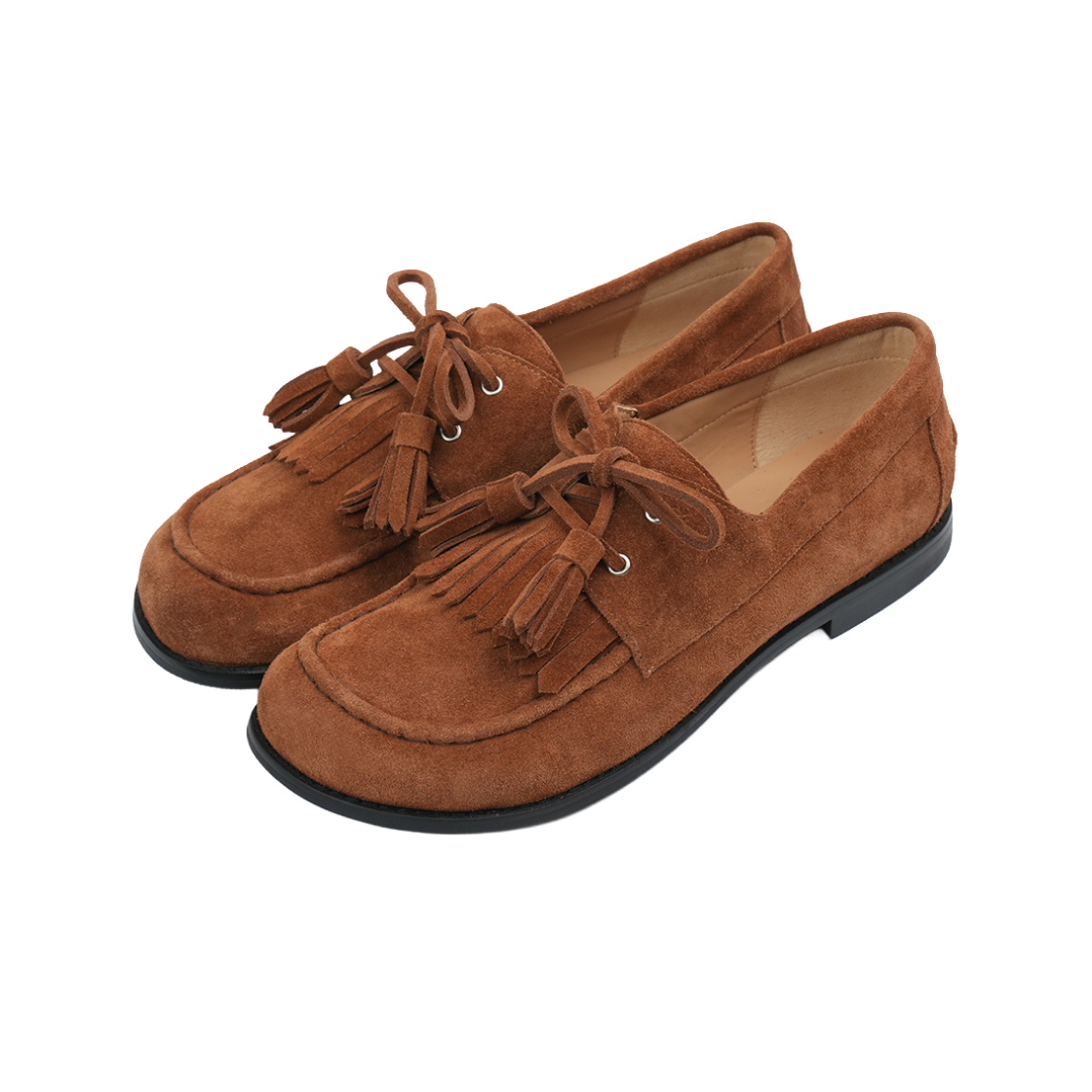 그린버터 카우 레더 클리테 로퍼 카멜 브라운(Greenbutter Cow Leather Kiltie Loafer Camel Brown) - 1