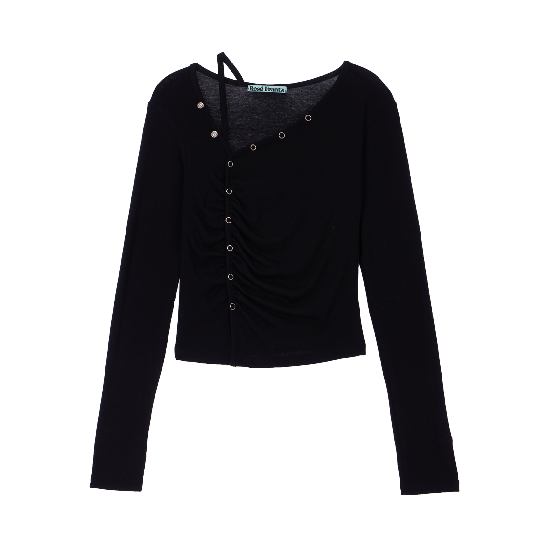 RS26CLS105BLK Rosefrantz Unbalanced Shirring Long Sleeve [Black]