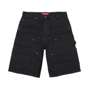 Supreme Repeat Jacquard Double Knee Denim Short Black - 26SS