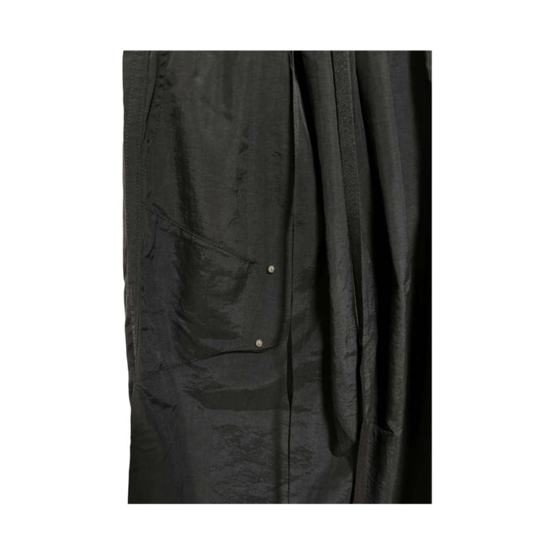 준수이 오리진 엔티티 07 로우라이즈 드로스트링 팬츠 블랙(JUNSUI ORIGIN ENT07 Low-rise Drawstring Pants Black) - 3