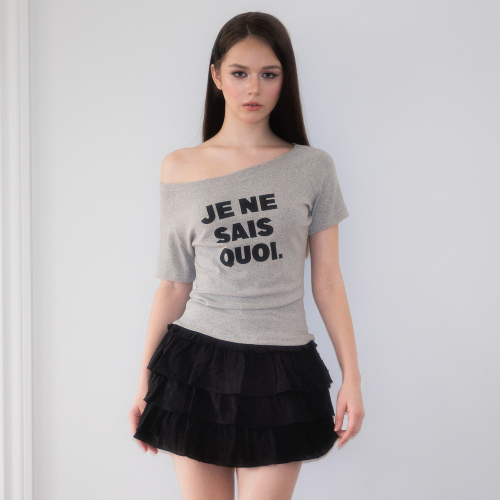 로제프란츠 미니멀 프렌치 레터링 티셔츠 그레이(Rosefrantz Minimal French Lettering T-shirt [Gray]) - 2