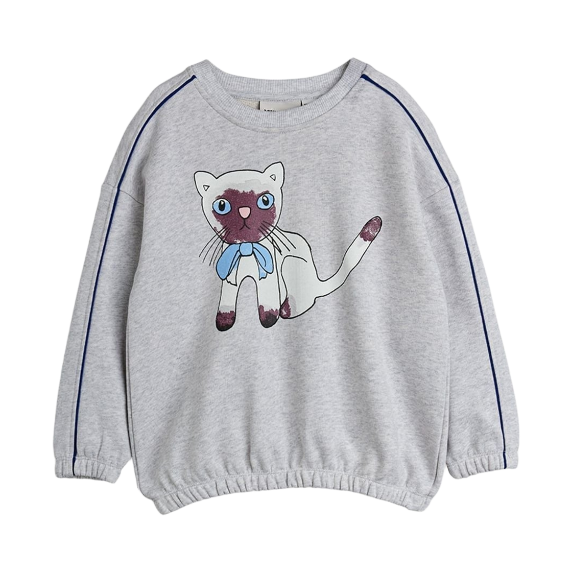(키즈) 미니 로디니 시아미스 스웨트셔츠 그레이 멜란지((Kids) Mini Rodini Siamese Sweatshirt Grey Melange)