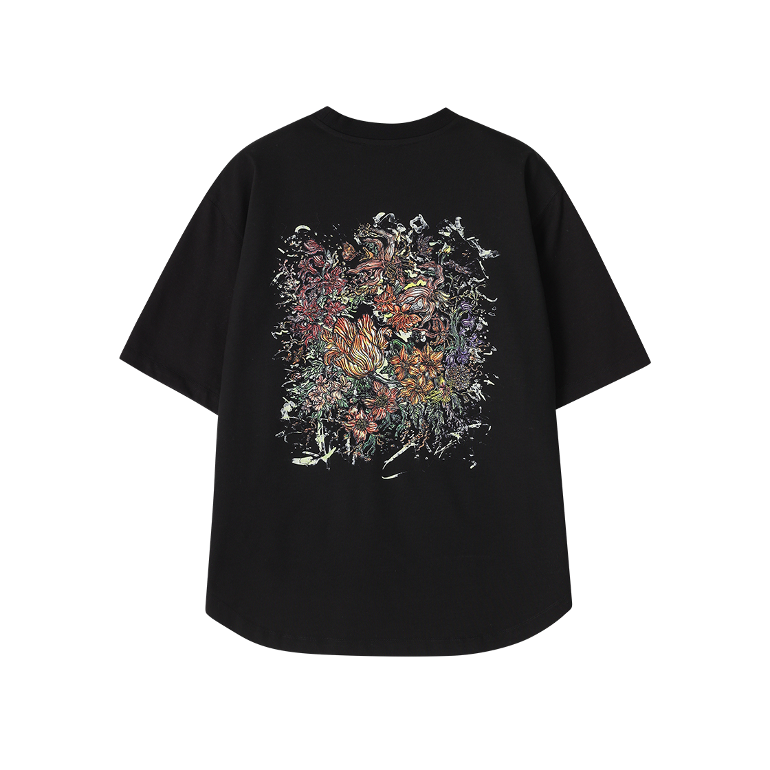 송지오 옴므 플로럴 엠브로이드 티셔츠 블랙(SONGZIO HOMME Floral Embroidered T Shirt Black) - 2