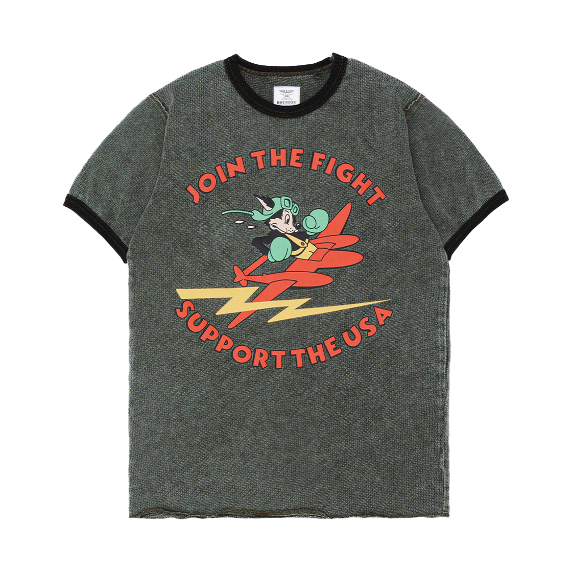 휴스턴 재팬 라이트 써멀 프린트 티 조인 더 플라이트 올리브 드랩 22401(Houston Japan Light Thermal Print Tee Join The Flight Olive Drab 22401)