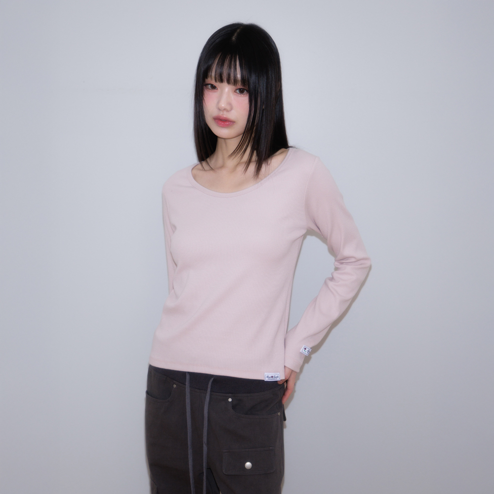 로제프란츠 에센셜 로즈 라벨 롱슬리브 페일 핑크(Rosefrantz Essential Rose Label Long Sleeve [Pale Pink]) - 5