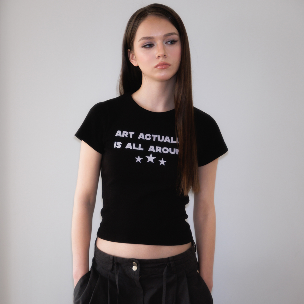 로제프란츠 스타 레터링 티셔츠 블랙(Rosefrantz Star Lettering T-shirt [Black]) - 2