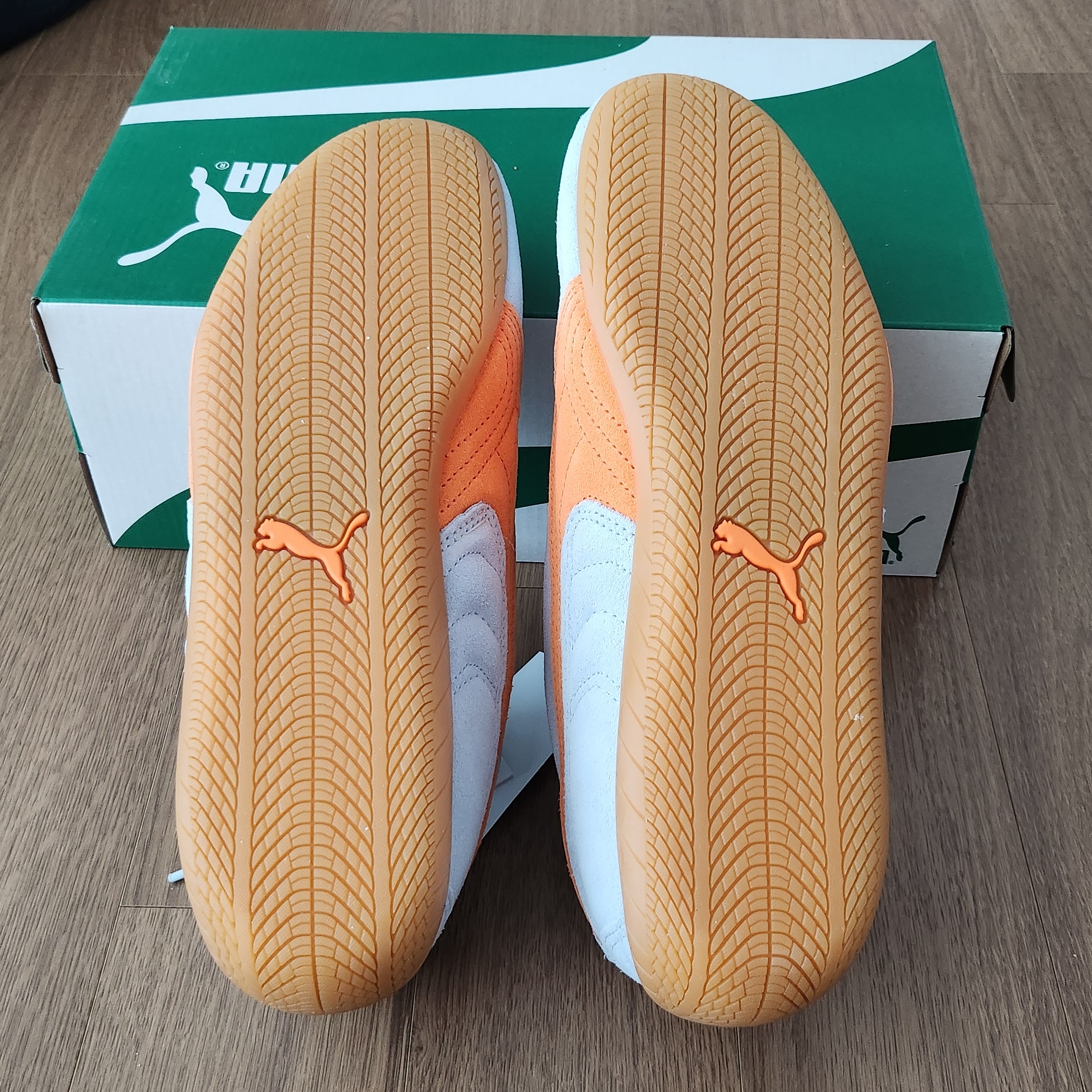 Puma Speedcat OG Sea Glass Orange Glo 착용 스타일 - 6