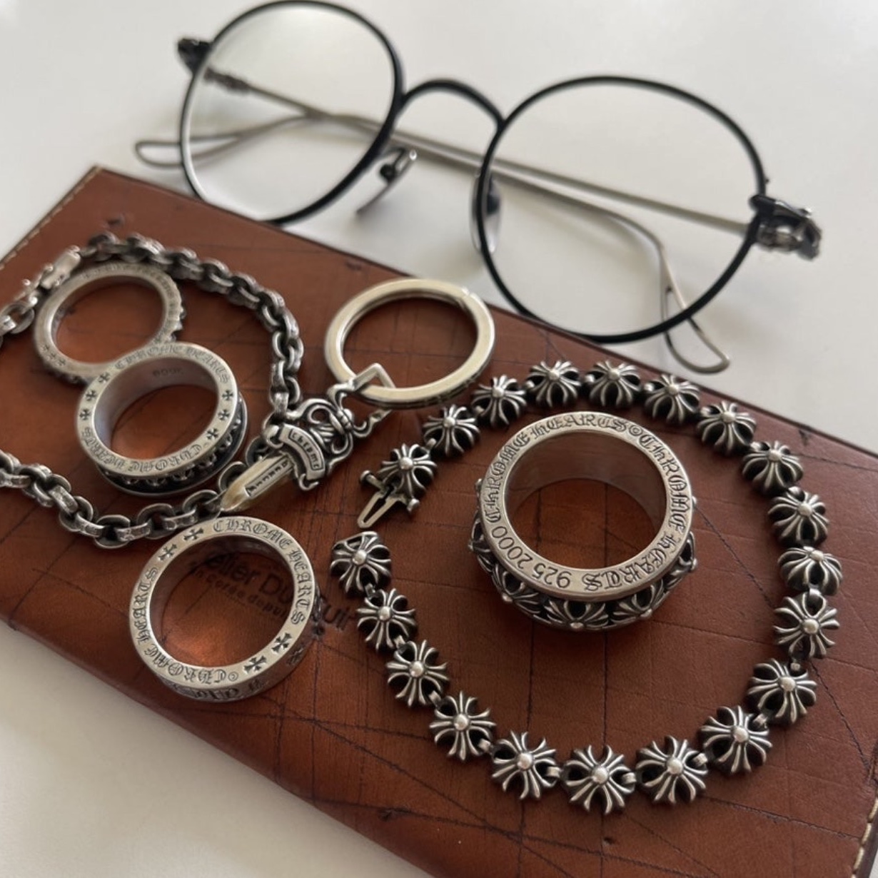 Chrome Hearts Spacer Forever Ring 6mm Silver, Hansroom Chrome Hearts  CH Mini Plus Ring 착용 스타일 - 1