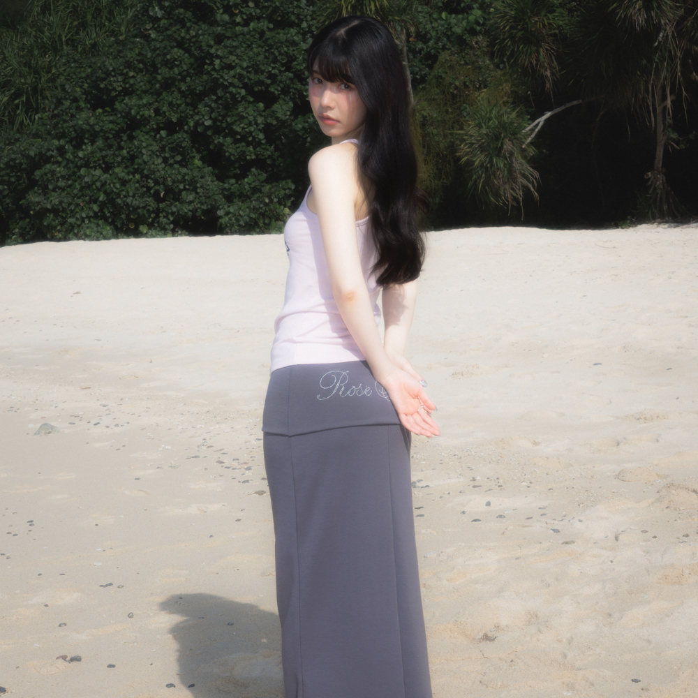 로제프란츠 폴딩 웨이스트 맥시 롱 스커트 그레이(Rosefrantz Folding Waist Maxi Long Skirt [Gray]) - 2