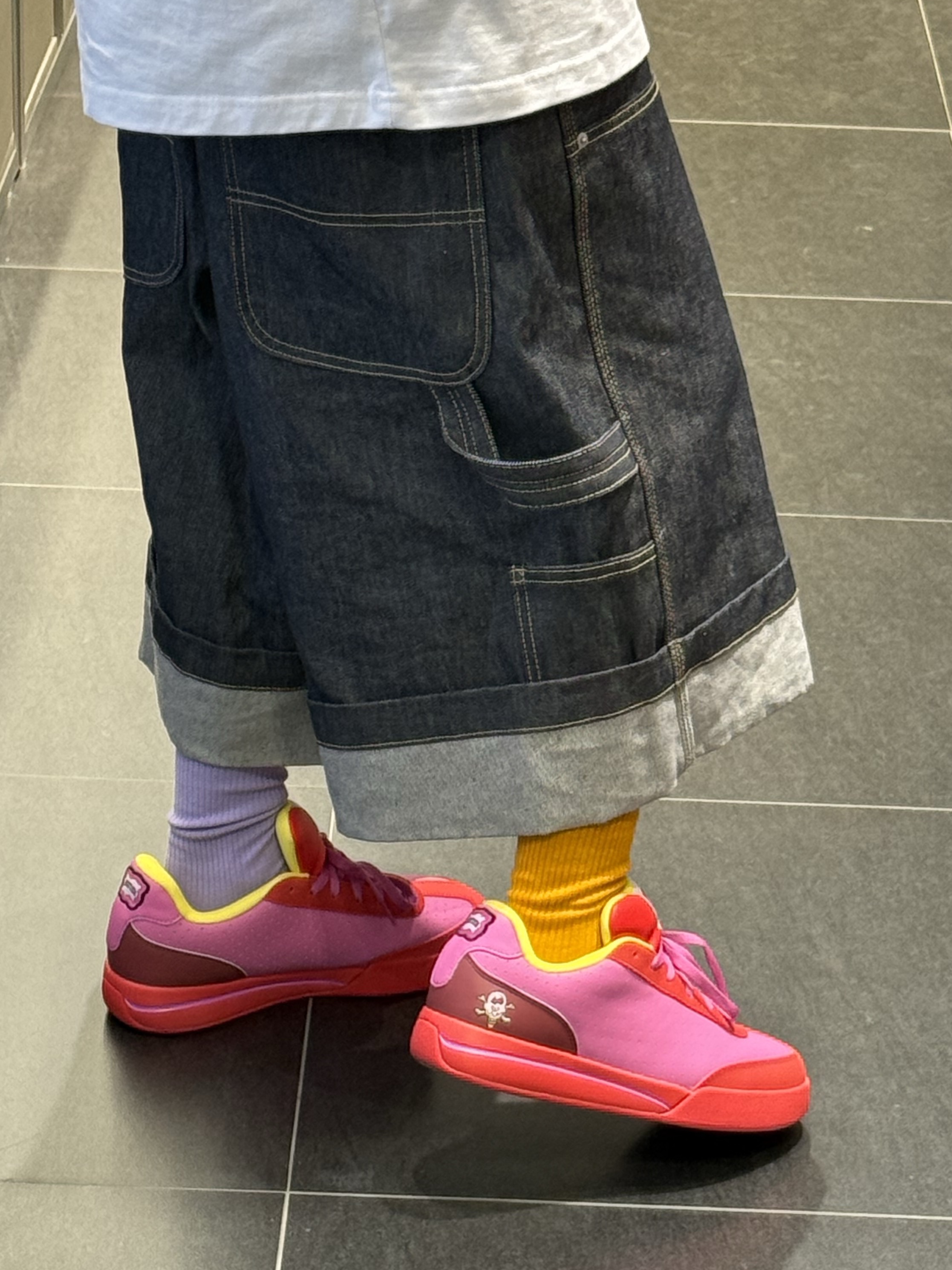 Reebok x Icecream Board Flip Skate Shoes Red Pink 착용 스타일 - 3