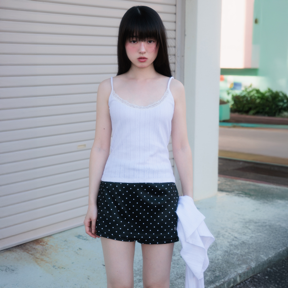 로제프란츠 도트 백포켓 스커트 팬츠 블랙(Rosefrantz Dot Back Pocket Skirt Pants [Black]) - 6