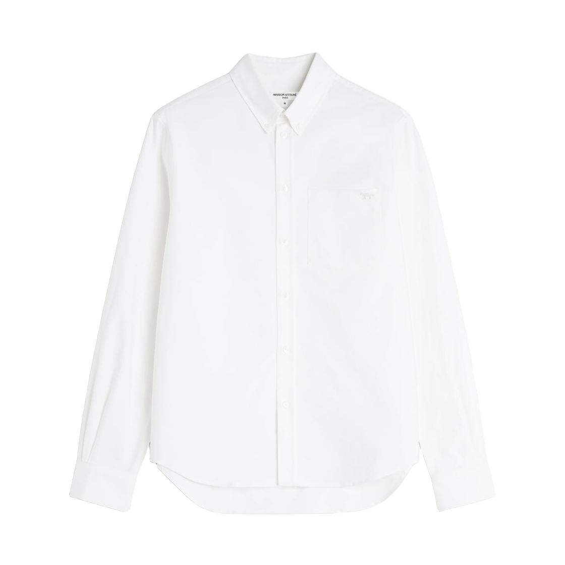 QM00412WC5062-P100 Maison Kitsune Profile Fox Regular Shirt White