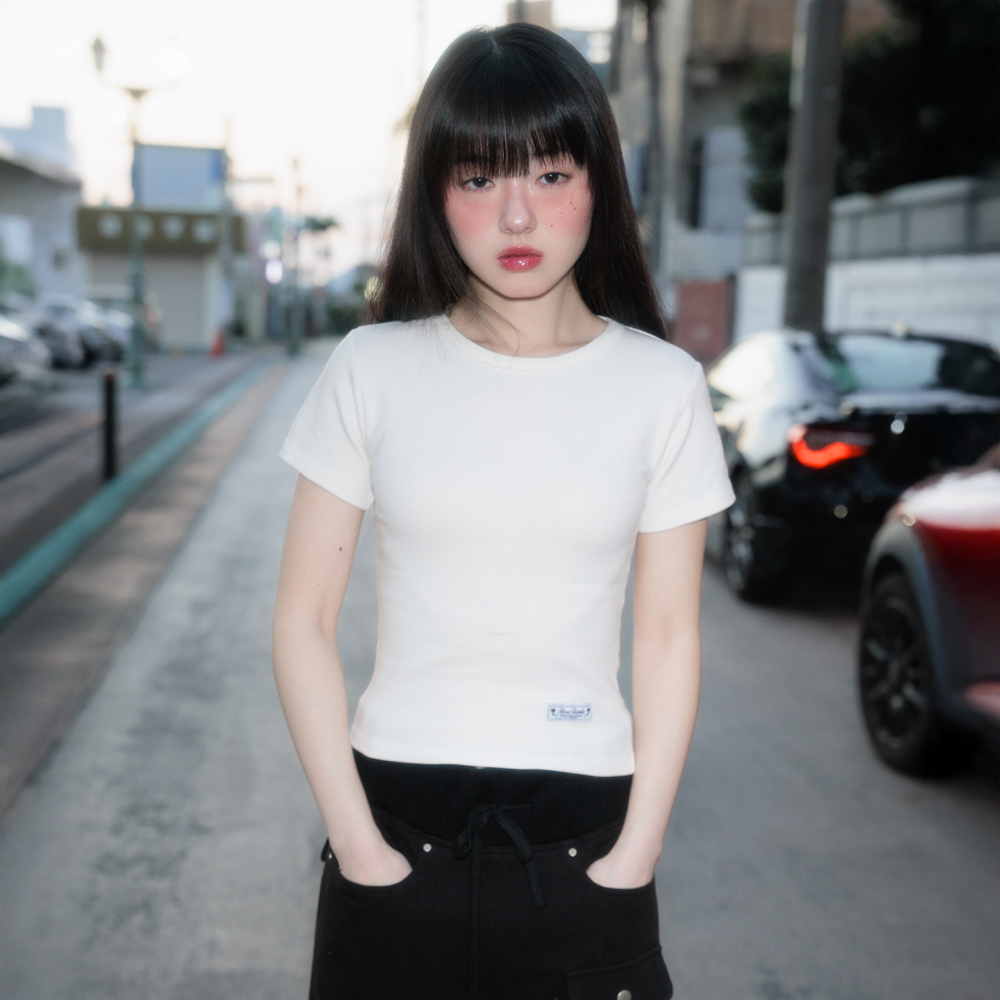 로제프란츠 에센셜 로즈 라벨 티셔츠 아이보리(Rosefrantz Essential Rose Label T-Shirt [Ivory]) - 4