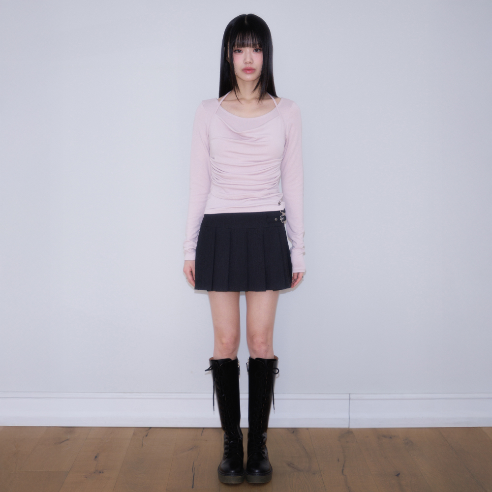 로제프란츠 드레이프 레이어드 홀터 롱슬리브 핑크(Rosefrantz Drape Layered Halter Long Sleeve [Pink]) - 2