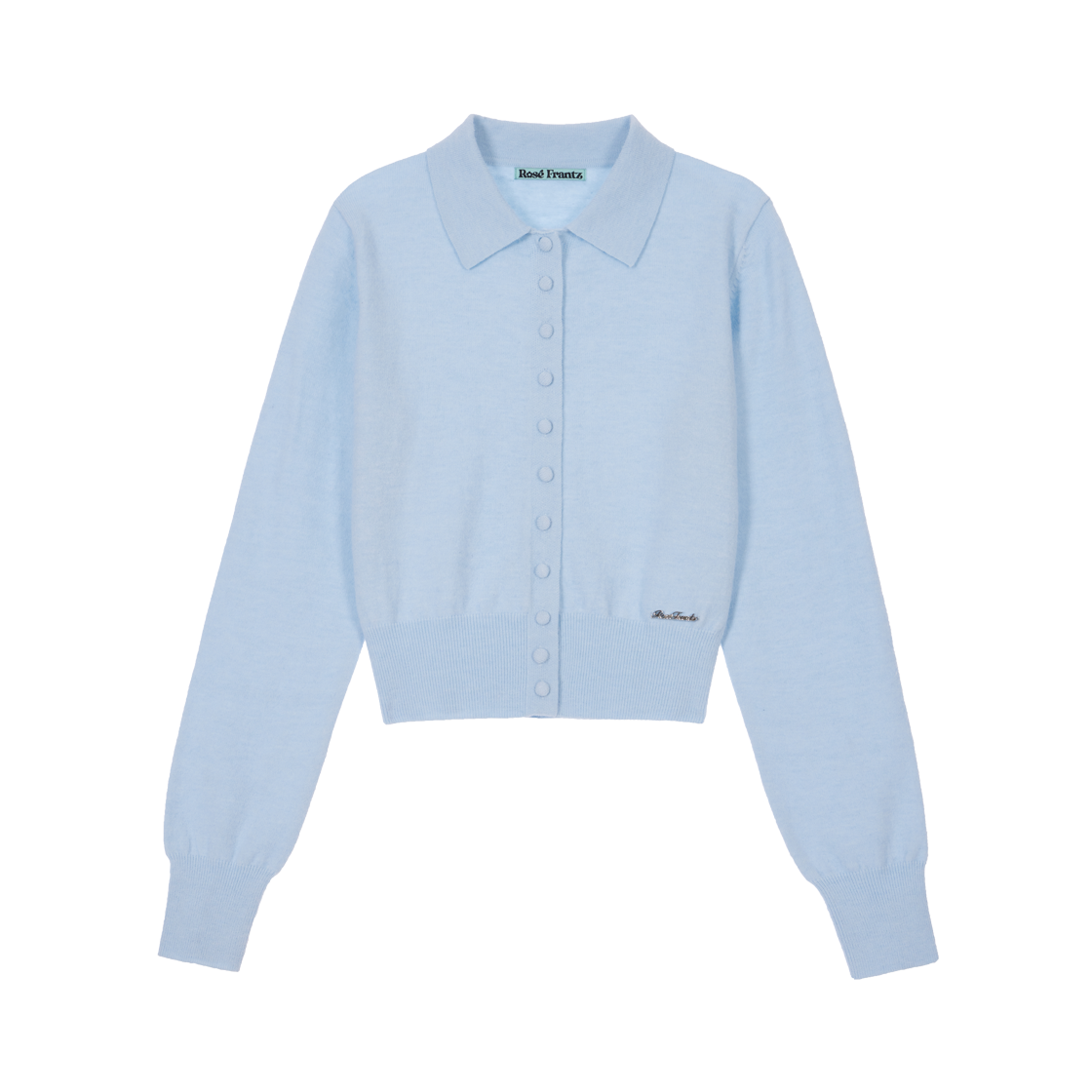 로제프란츠 패브릭 버튼 카라 가디건 스카이 블루(Rosefrantz Fabric Button Collar Cardigan [Sky Blue]) - 1