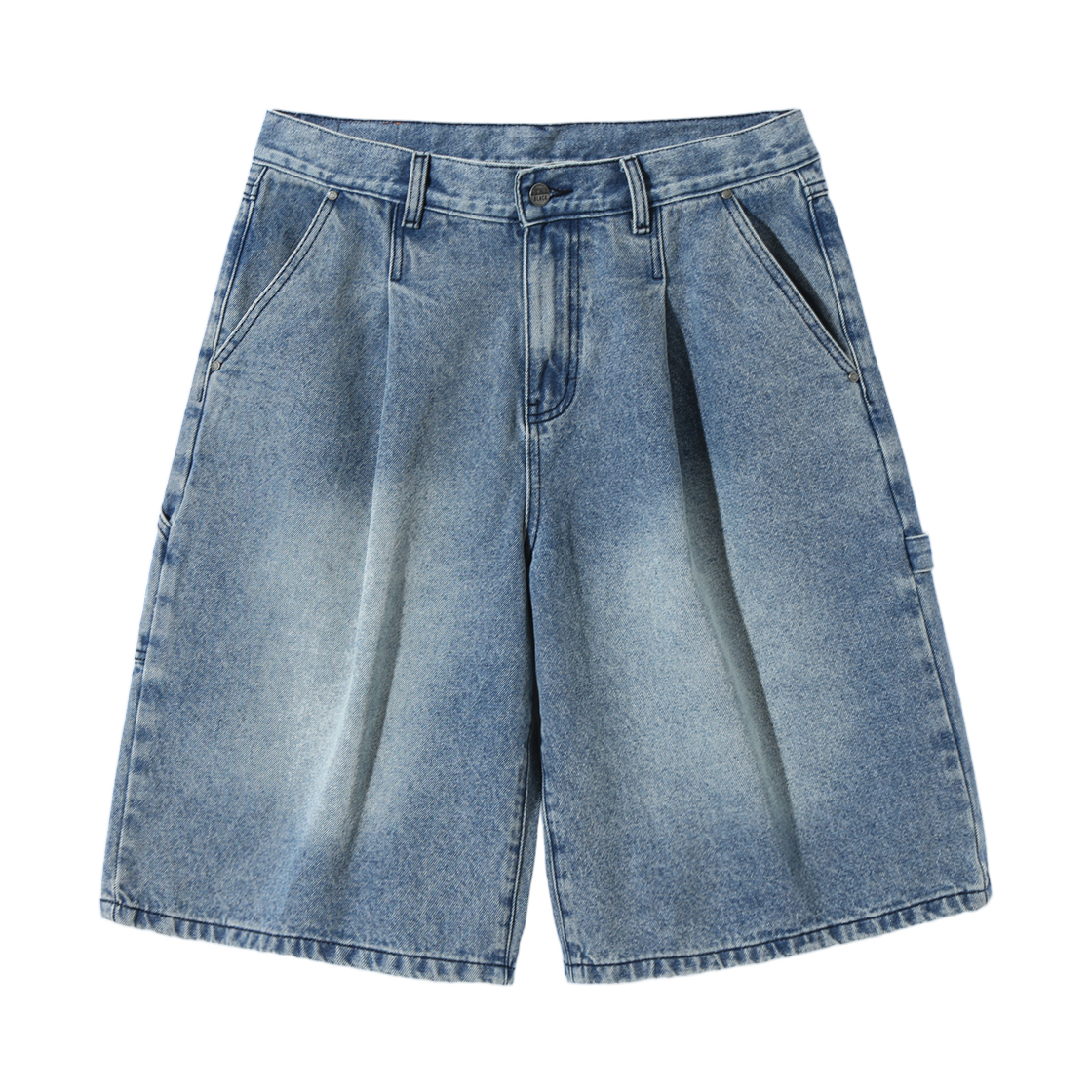 디미트리블랙 바이오 워싱 카펜터 버뮤다 데님 팬츠 라이트 블루(Dimitri Black Bio Washing Carpenter Bermuda Denim Pants Light Blue) - 1