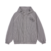 Rosefrantz Rose Corsage Check Windbreaker [Black]