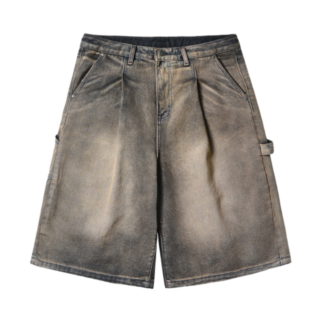 디미트리블랙 바이오 워싱 카펜터 버뮤다 데님 팬츠 더티 인디고(Dimitri Black Bio Washing Carpenter Bermuda Denim Pants Dirty Indigo)