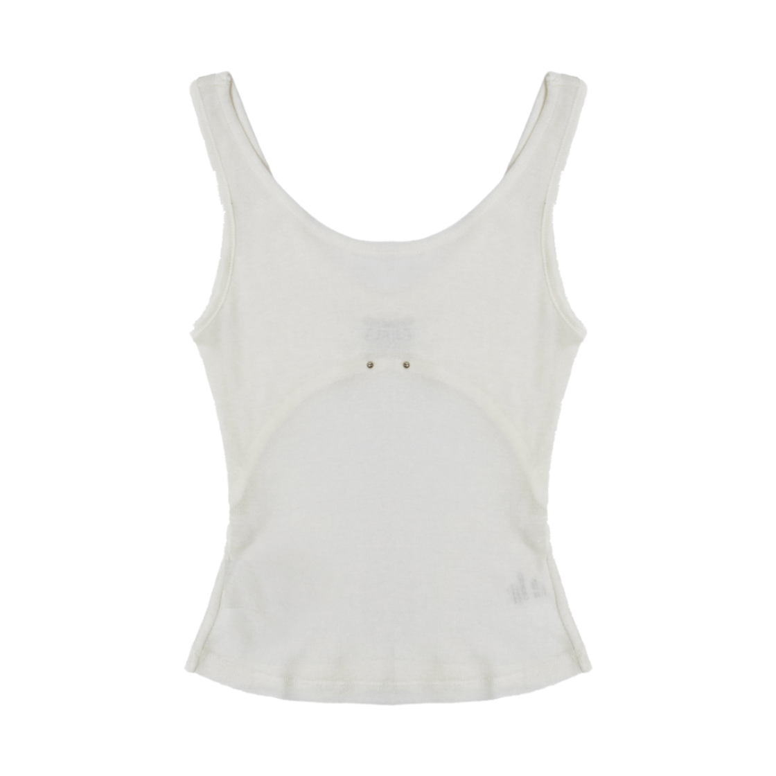 준수이 오리진 엔티티 01 핫픽스 시어 슬리브리스 아이보리(JUNSUI ORIGIN ENT01 Hotfix Sheer Sleeveless Ivory)