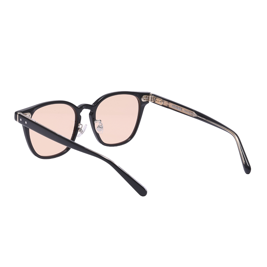 알로아이웨어 [SILVERBITE] SBS1601 0902G 아세테이트 스퀘어 블랙 오렌지 틴트 선글라스(ALO EYEWEAR [SILVERBITE] SBS1601 0902G Acetate Square Black Orange Tint Sunglasses) - 3
