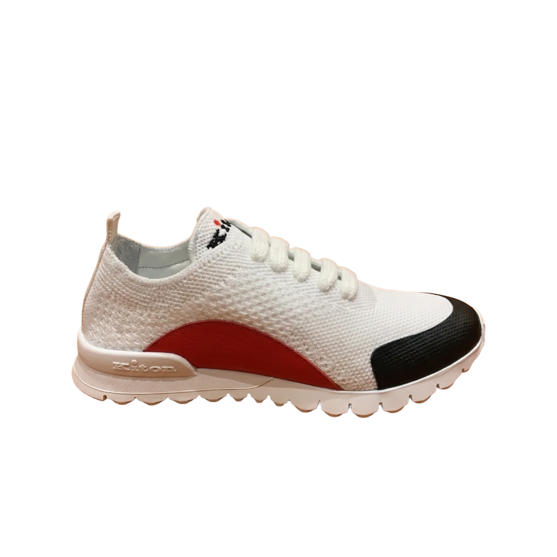 (W) 키톤 투톤 메쉬 스니커즈 화이트((W) Kiton Two-Tone Mesh Sneakers White)