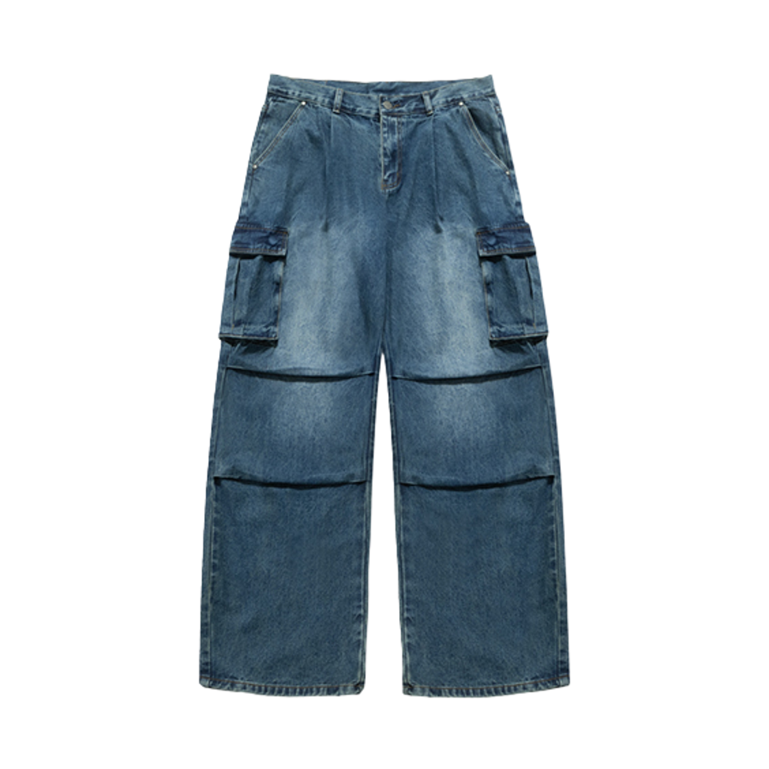 DBC8DP03IN Dimitri Black One Tuck Essential Parachute Pants Indigo