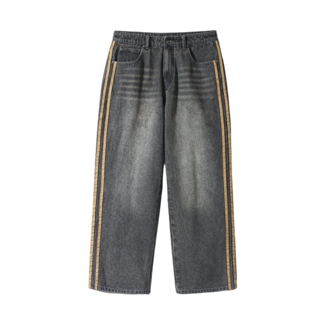 디미트리블랙 VLAD 페이드 워싱 트랙 데님 팬츠 그레이(Dimitri Black VLAD Fade Washing Track Denim Pants Grey) - 1