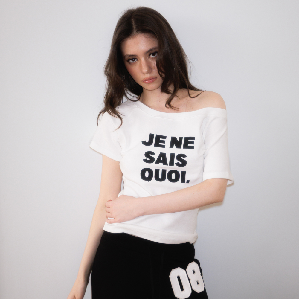 로제프란츠 미니멀 프렌치 레터링 티셔츠 화이트(Rosefrantz Minimal French Lettering T-shirt [White]) - 3