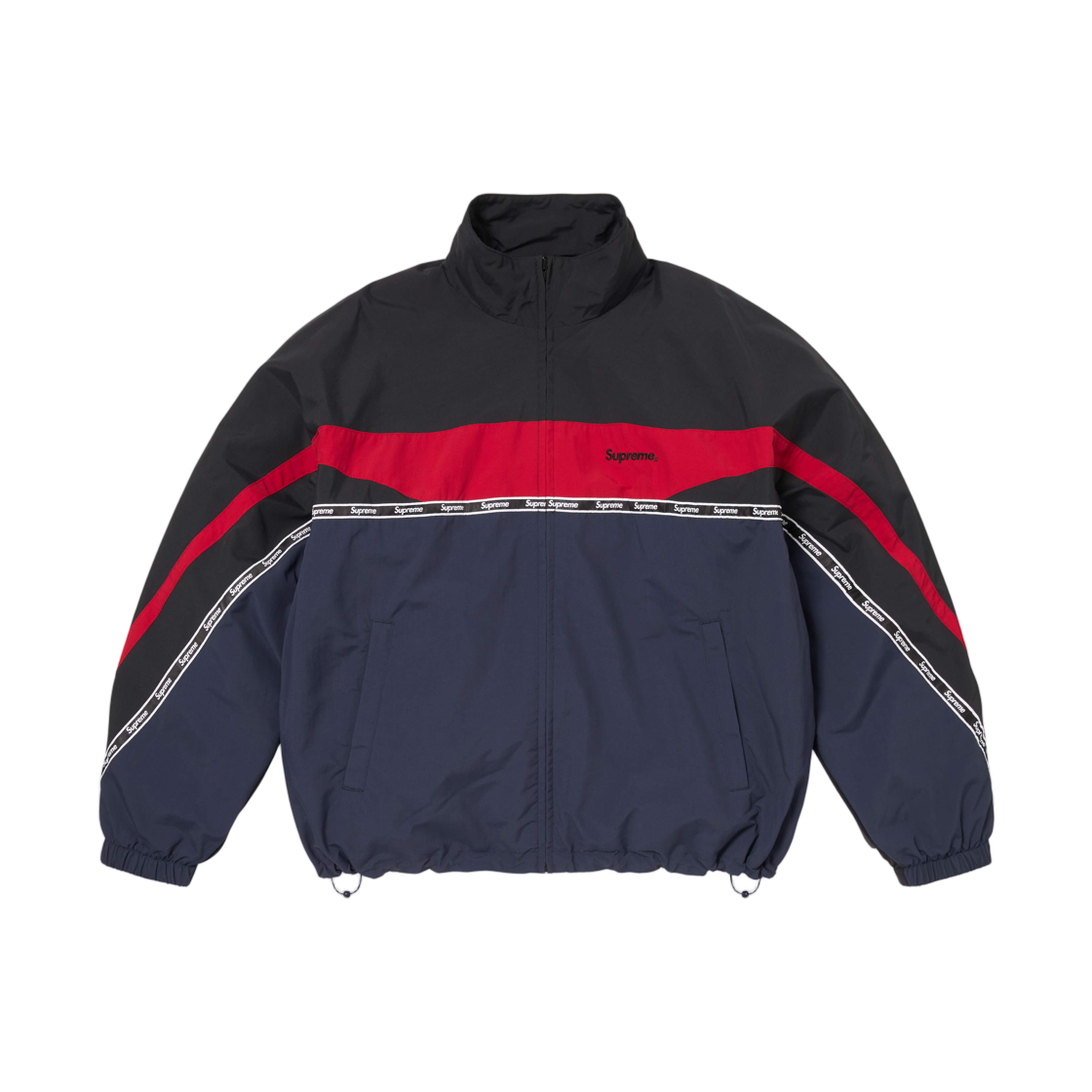 슈프림 로고 테이핑 트랙 자켓 네이비 - 26SS(Supreme Logo Taping Track Jacket Navy - 26SS) - 1