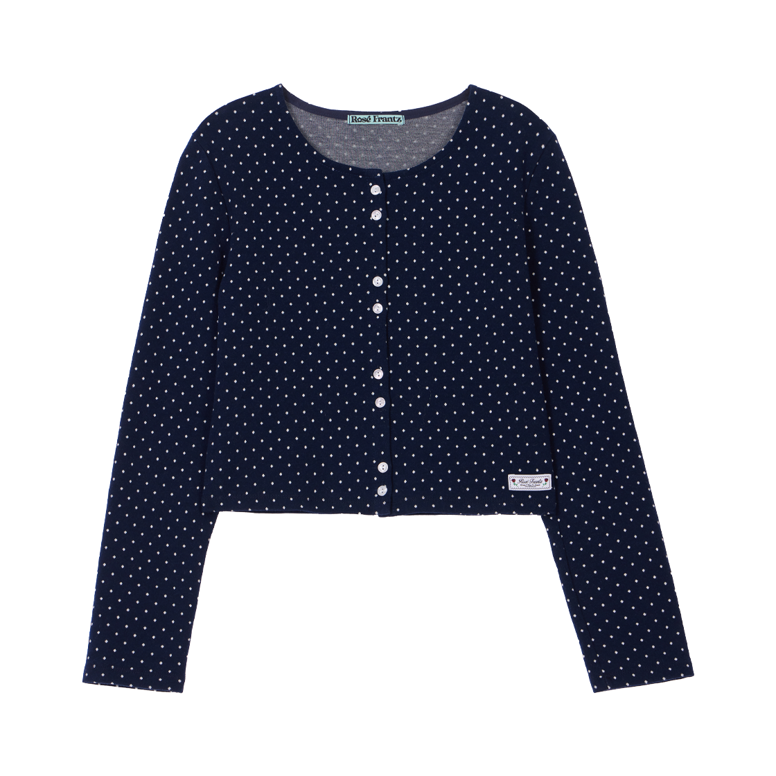 RS26CCD102NVY Rosefrantz Dot Button Point Cardigan [Navy]