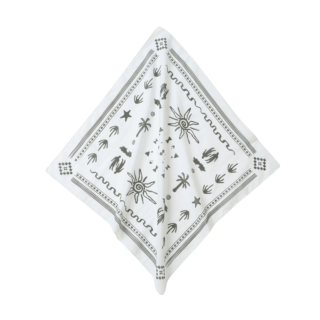 밀로 아카이브 멀티 쉐입 반다나 멜란지 그레이(Millo Archive Multi Shape Bandana Melange Gray)