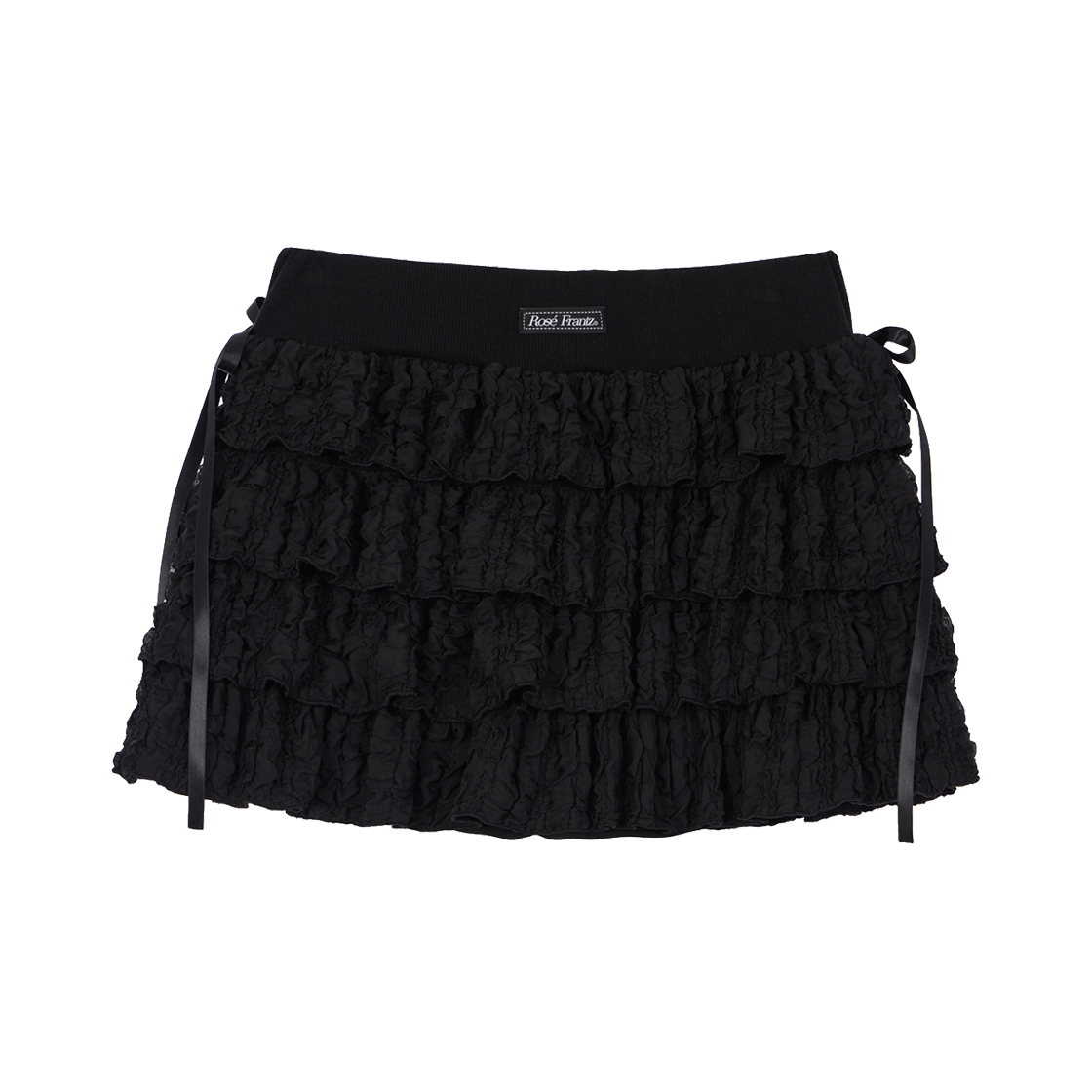 로제프란츠 캉캉 리본 미니 스커트 블랙(Rosefrantz CanCan Ribbon Mini Skirt [Black])