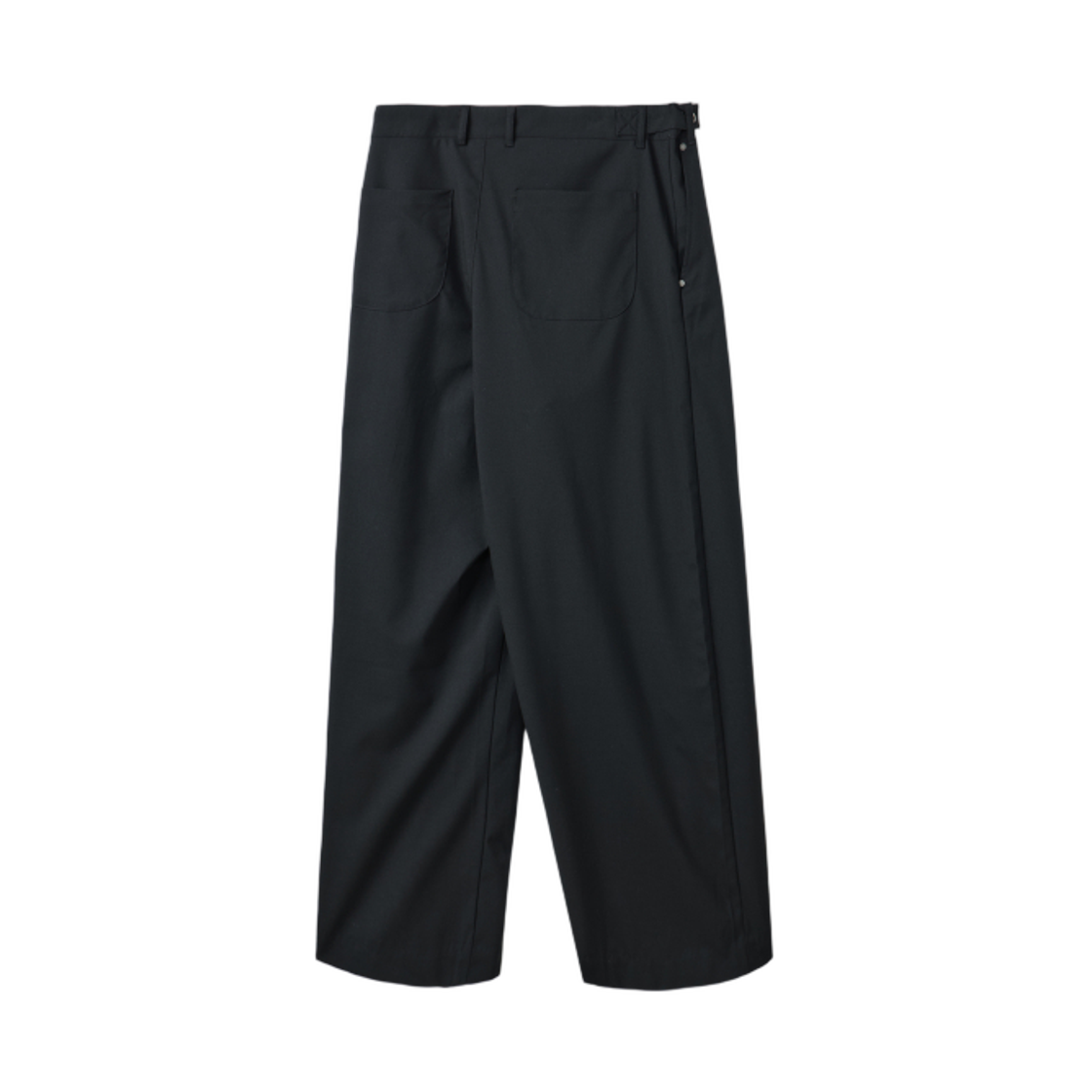디미트리블랙 어드저스터블 투턱 와이드 슬랙스 블랙(Dimitri Black Adjustable Two Tuck Wide Slacks Black) - 2
