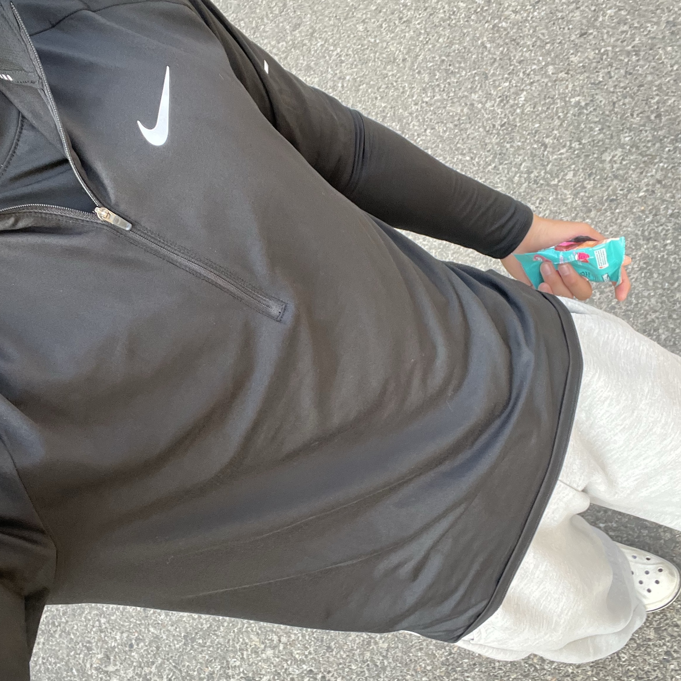 Nike Stride Dri-Fit 1/4 Zip Running Top Black- Asia 착용 스타일
