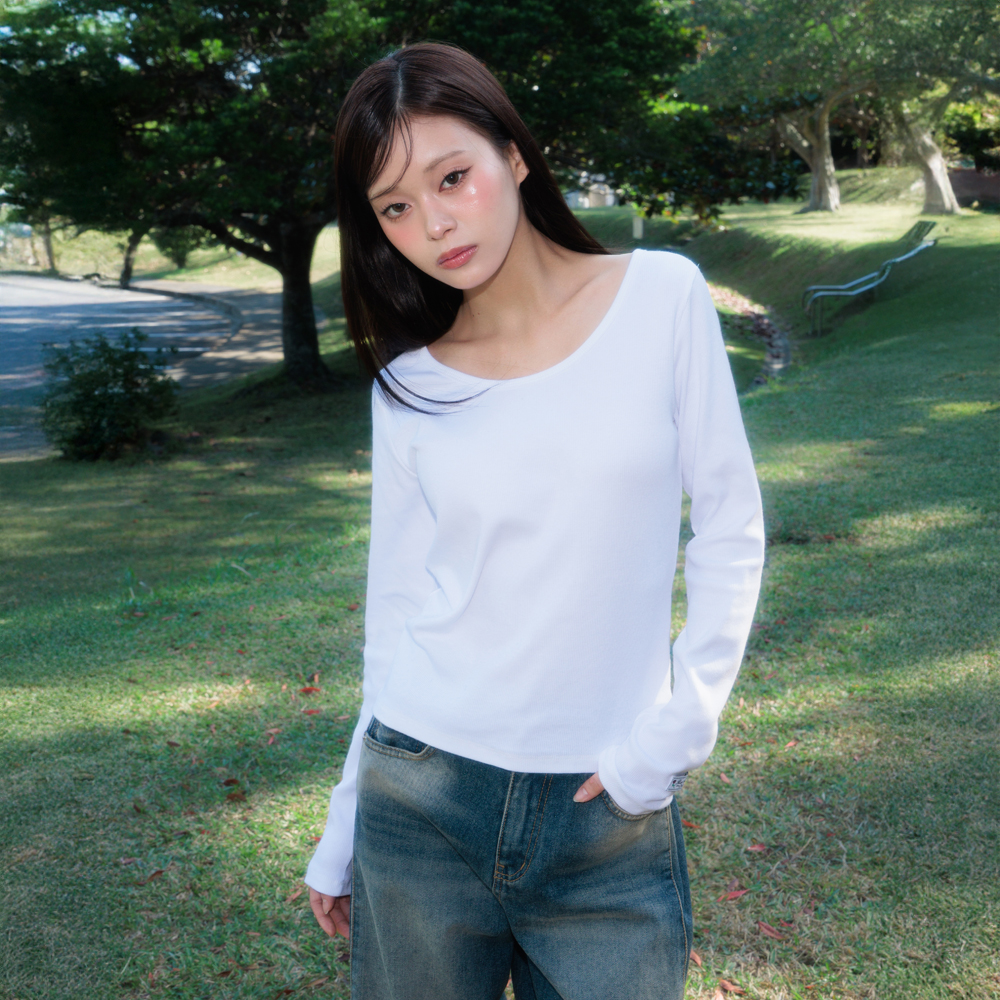 로제프란츠 에센셜 로즈 라벨 롱슬리브 아이보리(Rosefrantz Essential Rose Label Long Sleeve [Ivory]) - 4