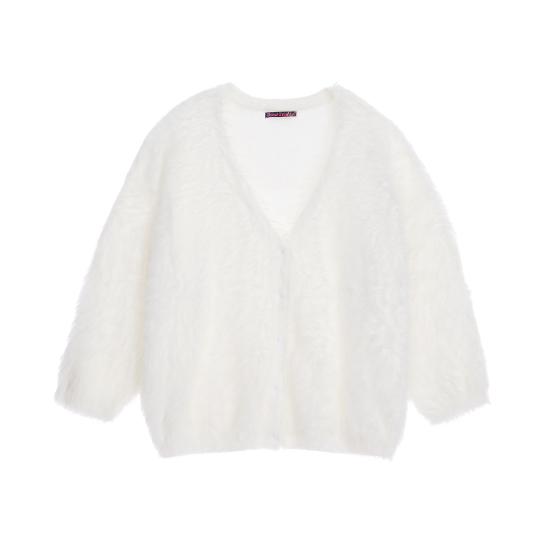 RS25FCD105IVR Rosefrantz Fur Overfit Cardigan [Ivory]