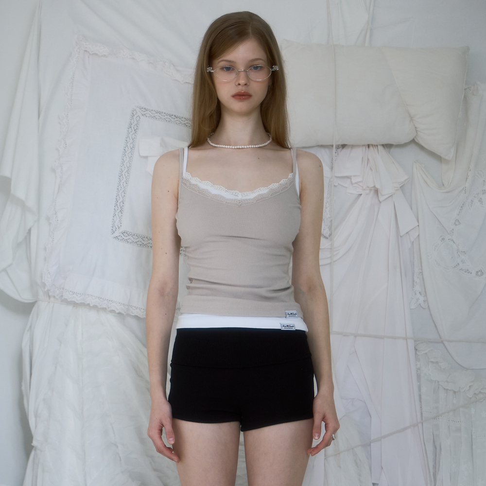 로제프란츠 레이스 슬림 슬리브리스 베이지(Rosefrantz Lace Slim Sleeveless [Beige]) - 2