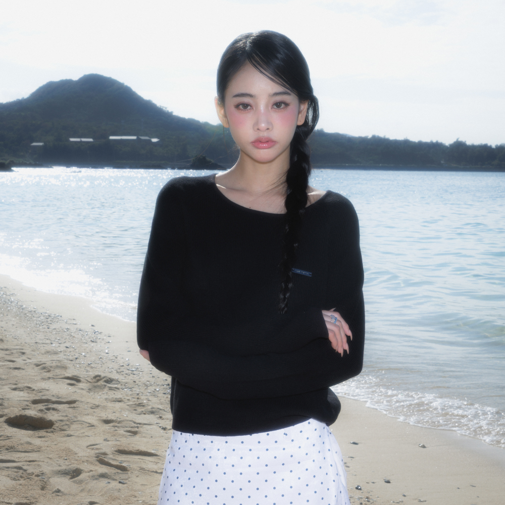 로제프란츠 보트넥 시스루 베이직 니트 블랙(Rosefrantz Boatneck Sheer Basic Knit [Black]) - 3
