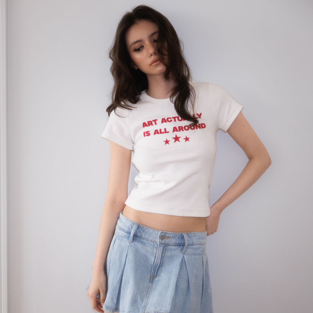 로제프란츠 스타 레터링 티셔츠 화이트(Rosefrantz Star Lettering T-shirt [White]) - 2